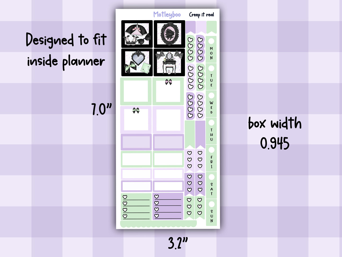 Hobonichi weeks weekly planner sticker kit, spooky planner stickers, Creep it real