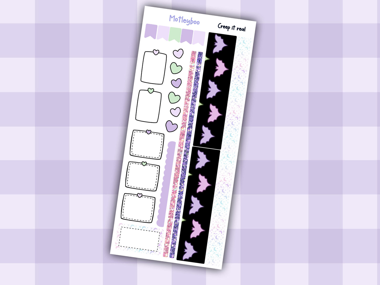 Hobonichi weeks weekly planner sticker kit, spooky planner stickers, Creep it real