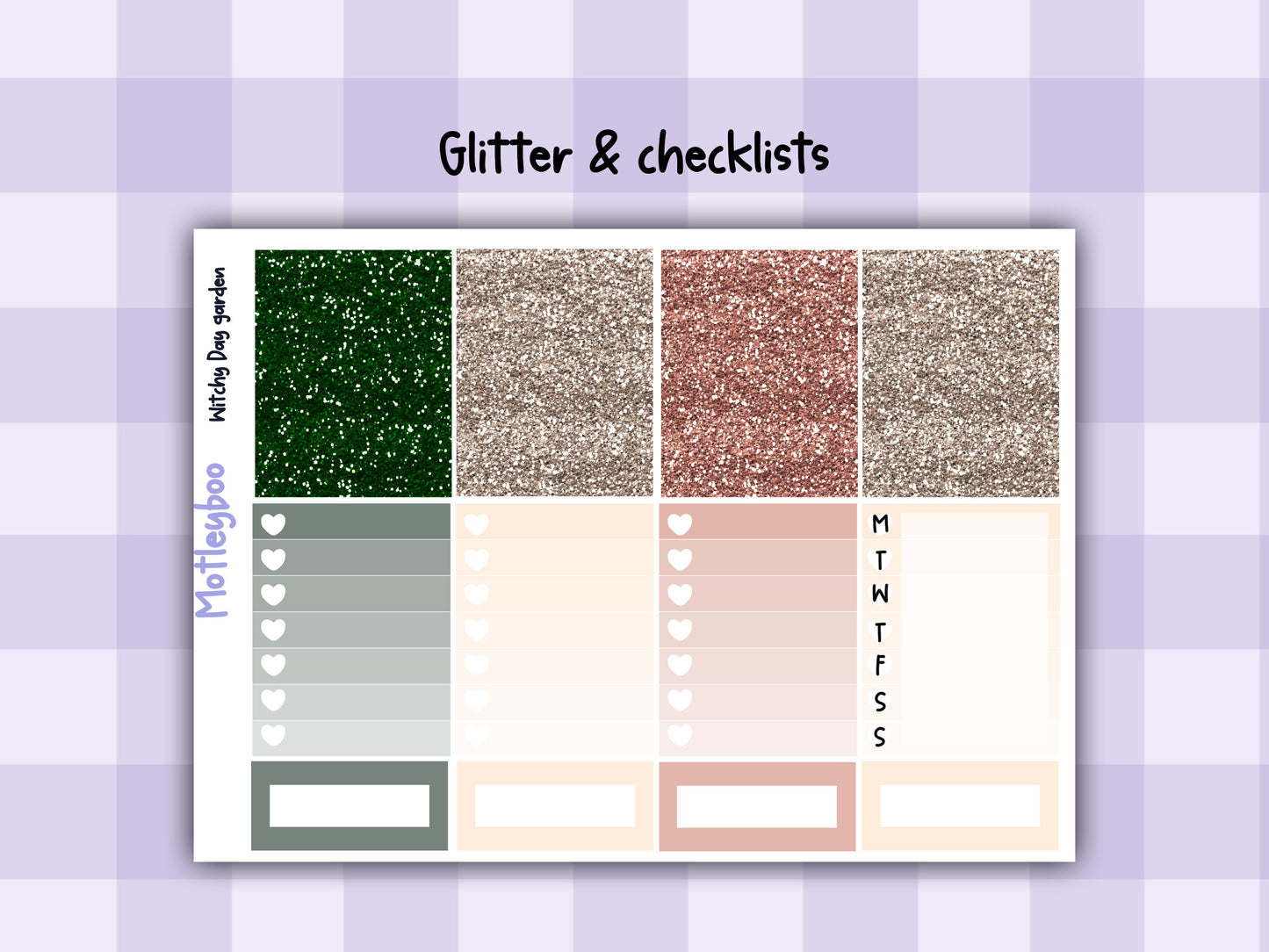 Witchy Weekly Planner Sticker Kit, Gothic Mystical Stickers for functional vertical planning, witchy day garden
