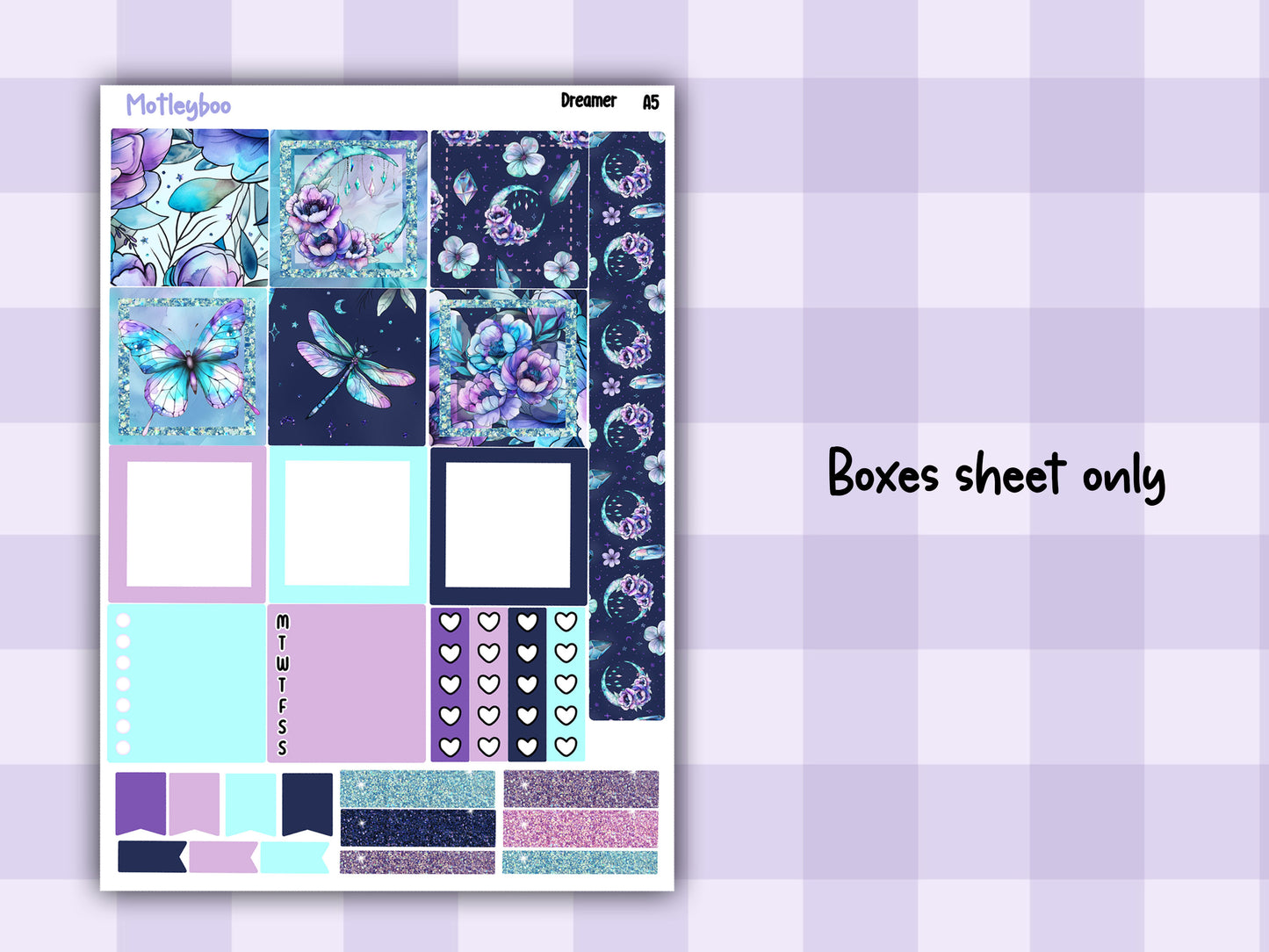 A5 Hobonichi cousin planner sticker kit, witchy  planner stickers, hobonichi cousin, Dreamer