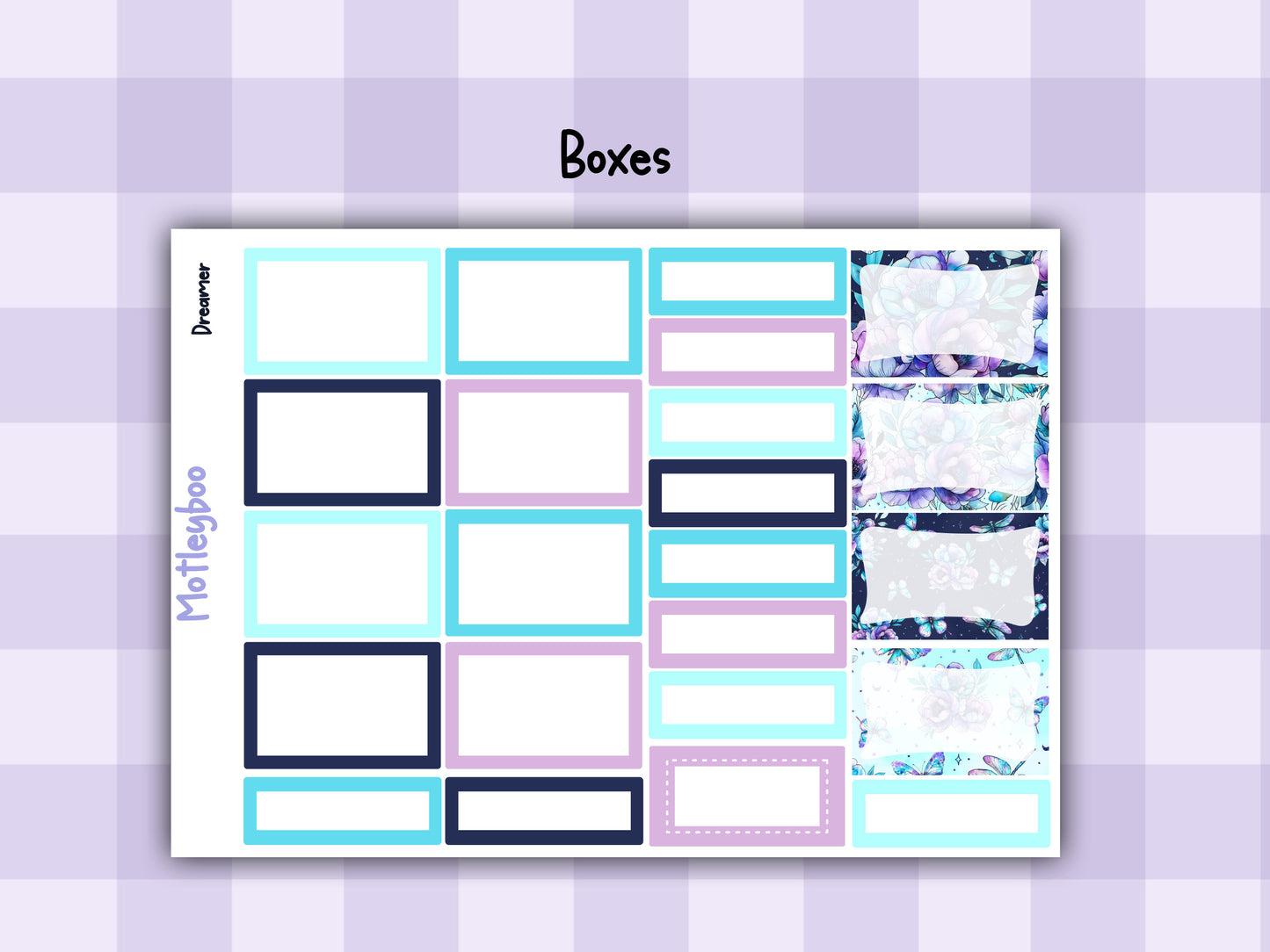 Weekly Planner Sticker Kit, Celestial Vertical Planning Stickers, Dreamer