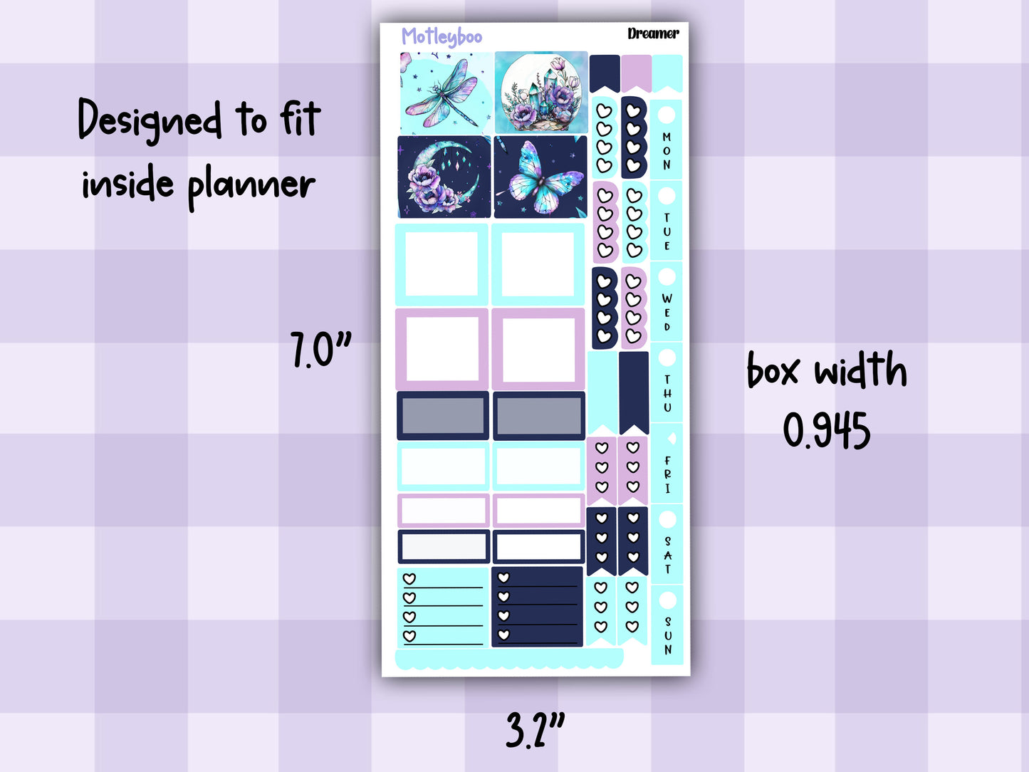 Hobonichi weeks, weekly sticker kit, hobonichi planner, witch planner, Dreamer