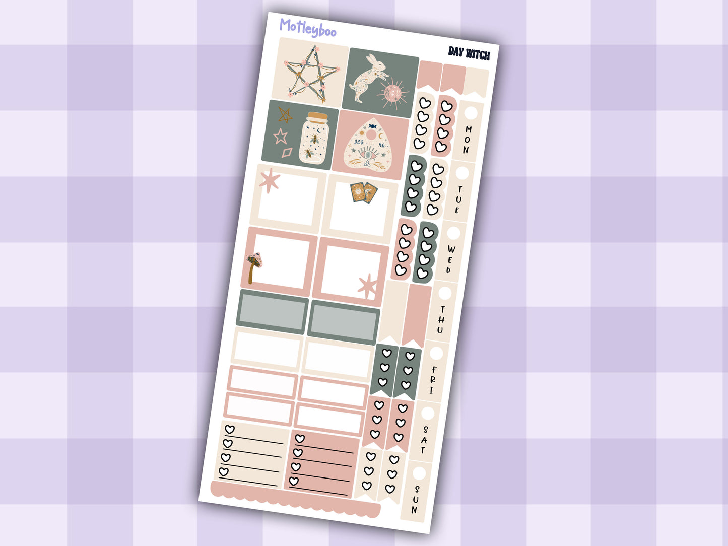 Hobonichi weeks, sticker kit, hobonichi planner, goth stickers, witch planner, hobonichi functional sticker, planner stickers, witch sticker