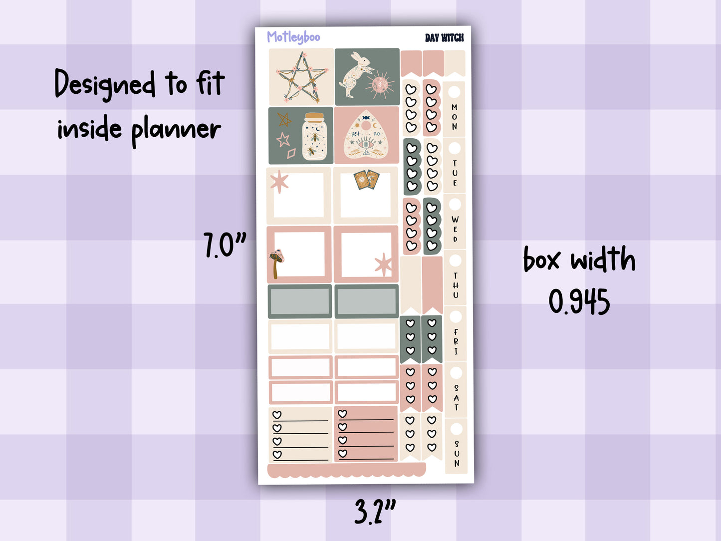 Hobonichi weeks, sticker kit, hobonichi planner, goth stickers, witch planner, hobonichi functional sticker, planner stickers, witch sticker