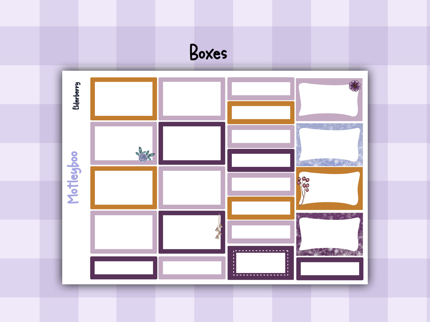 Christmas weekly planner sticker kit, winter stickers, Christmas stickers, xmas stickers, vertical planner, Elderberry