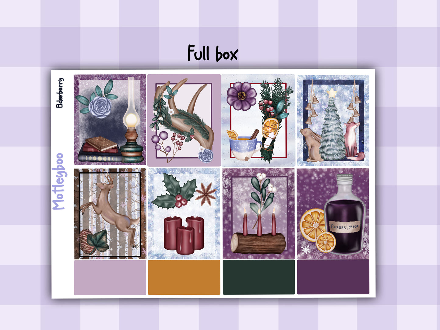 Christmas weekly planner sticker kit, winter stickers, Christmas stickers, xmas stickers, vertical planner, Elderberry