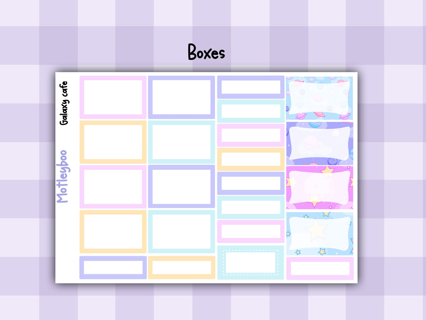 Weekly Planner Sticker Kit, scfi alien food Vertical Planning Stickers, Galaxy cafe