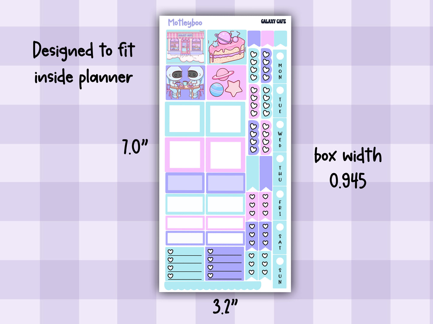 Hobonichi weeks, sticker kit, hobonichi planner, galaxy cafe