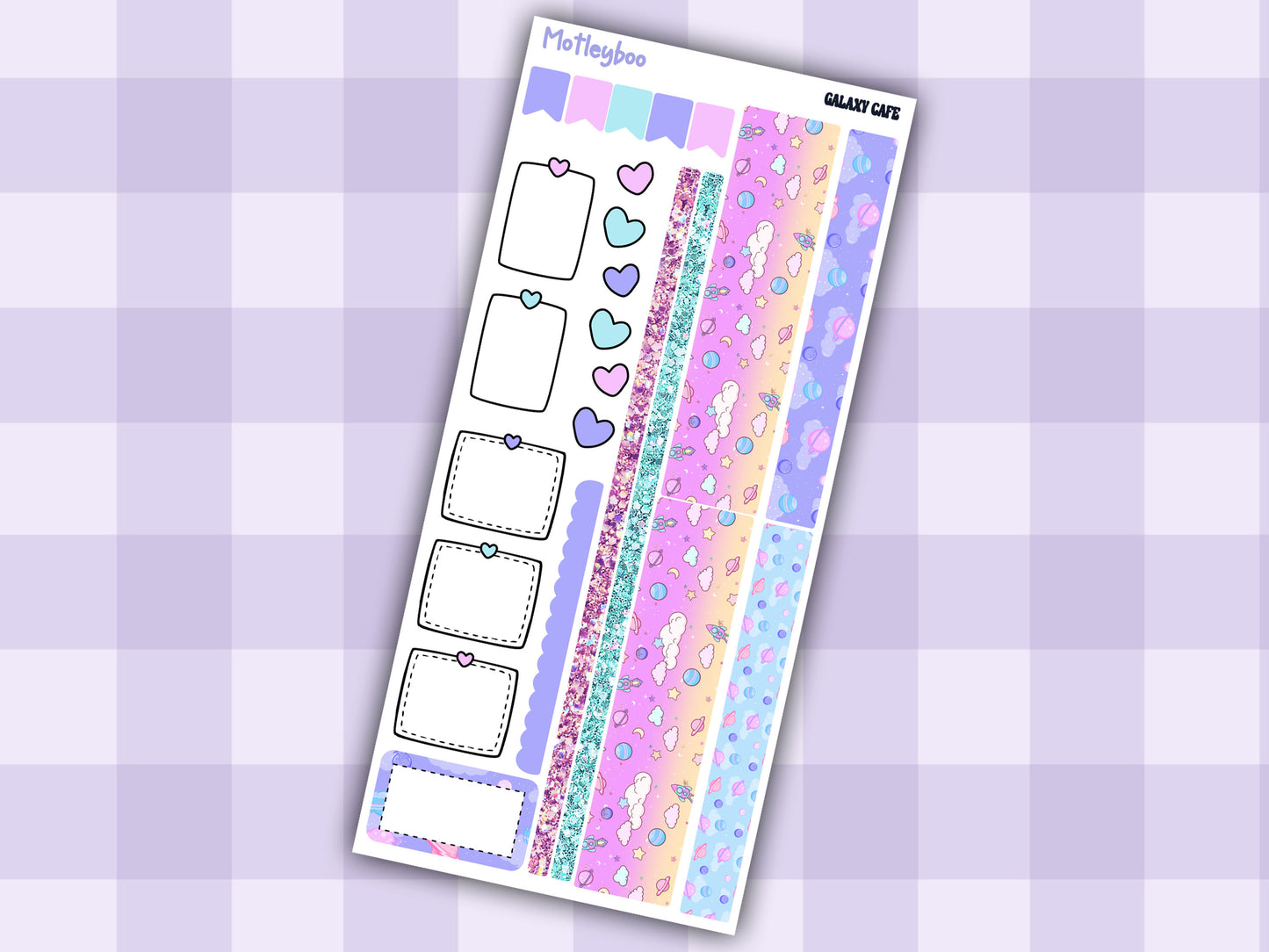 Hobonichi weeks, sticker kit, hobonichi planner, galaxy cafe