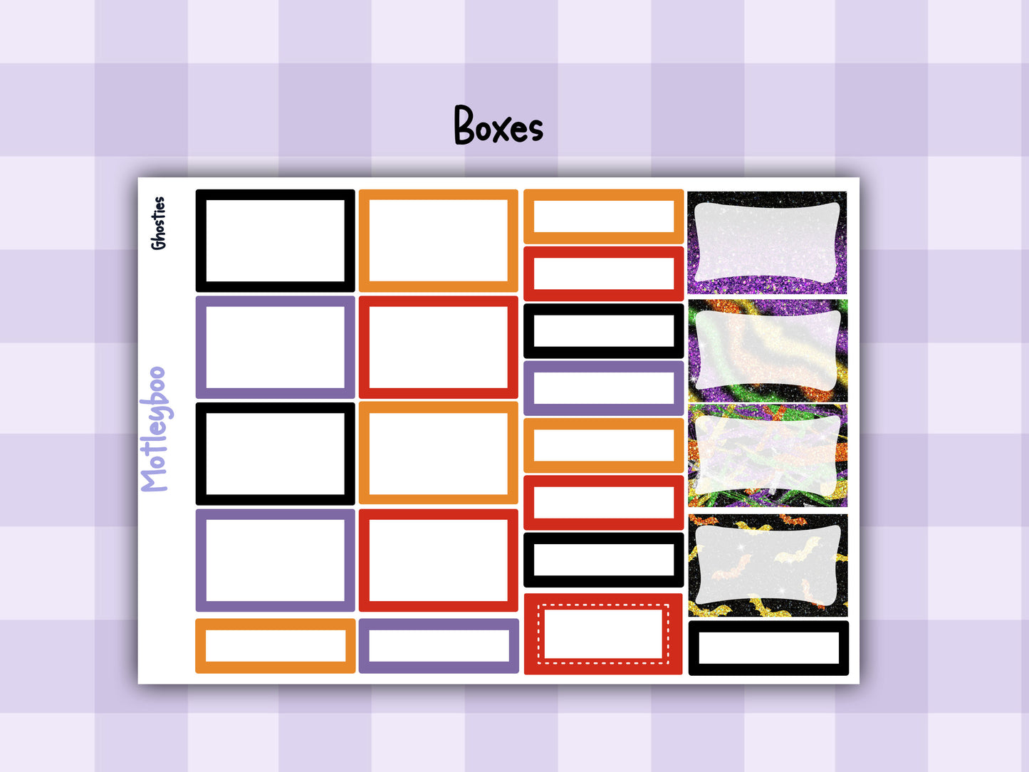Weekly Planner Sticker Kit,Halloween Vertical Planning Stickers, Ghosties