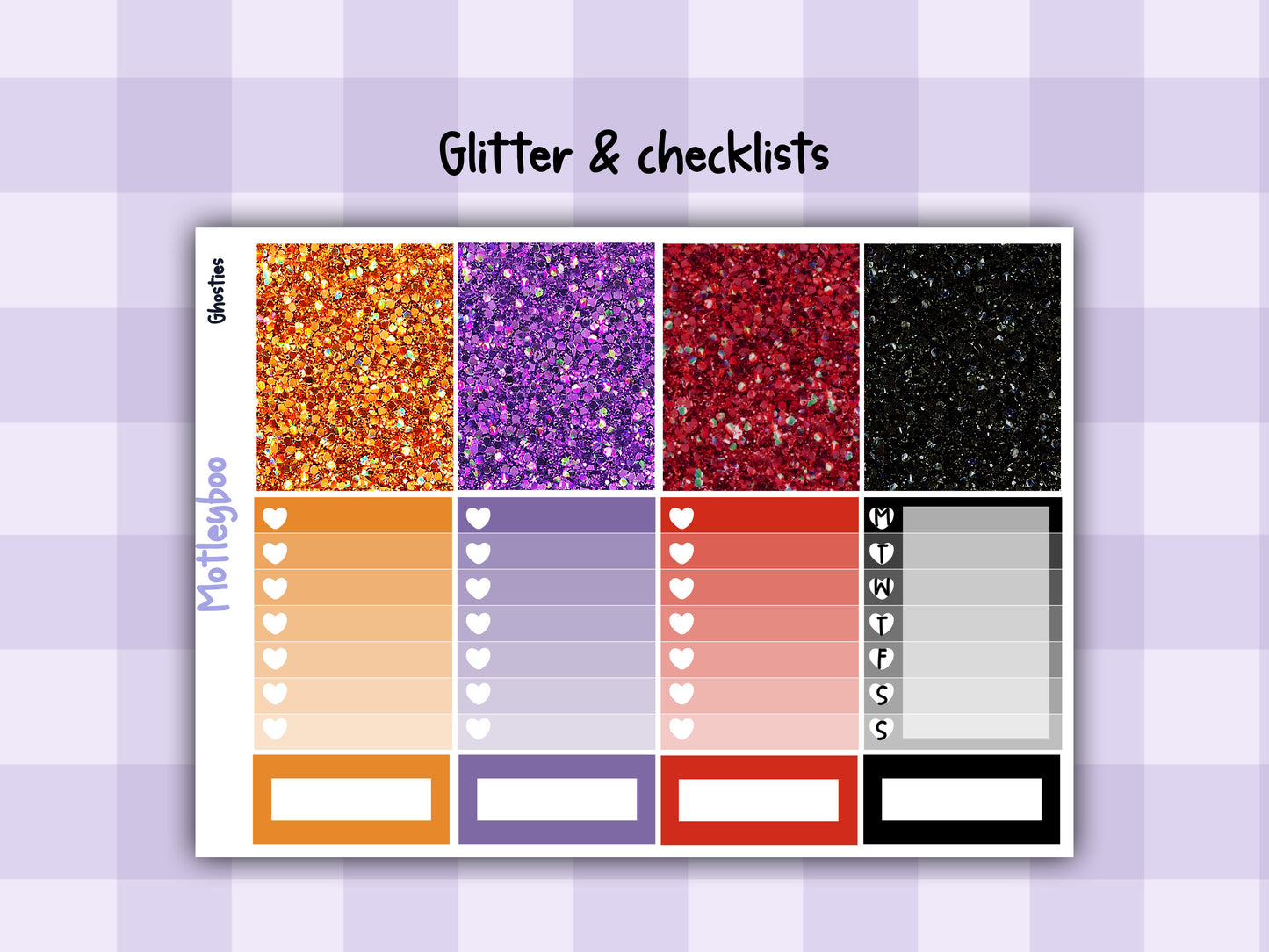 Weekly Planner Sticker Kit,Halloween Vertical Planning Stickers, Ghosties