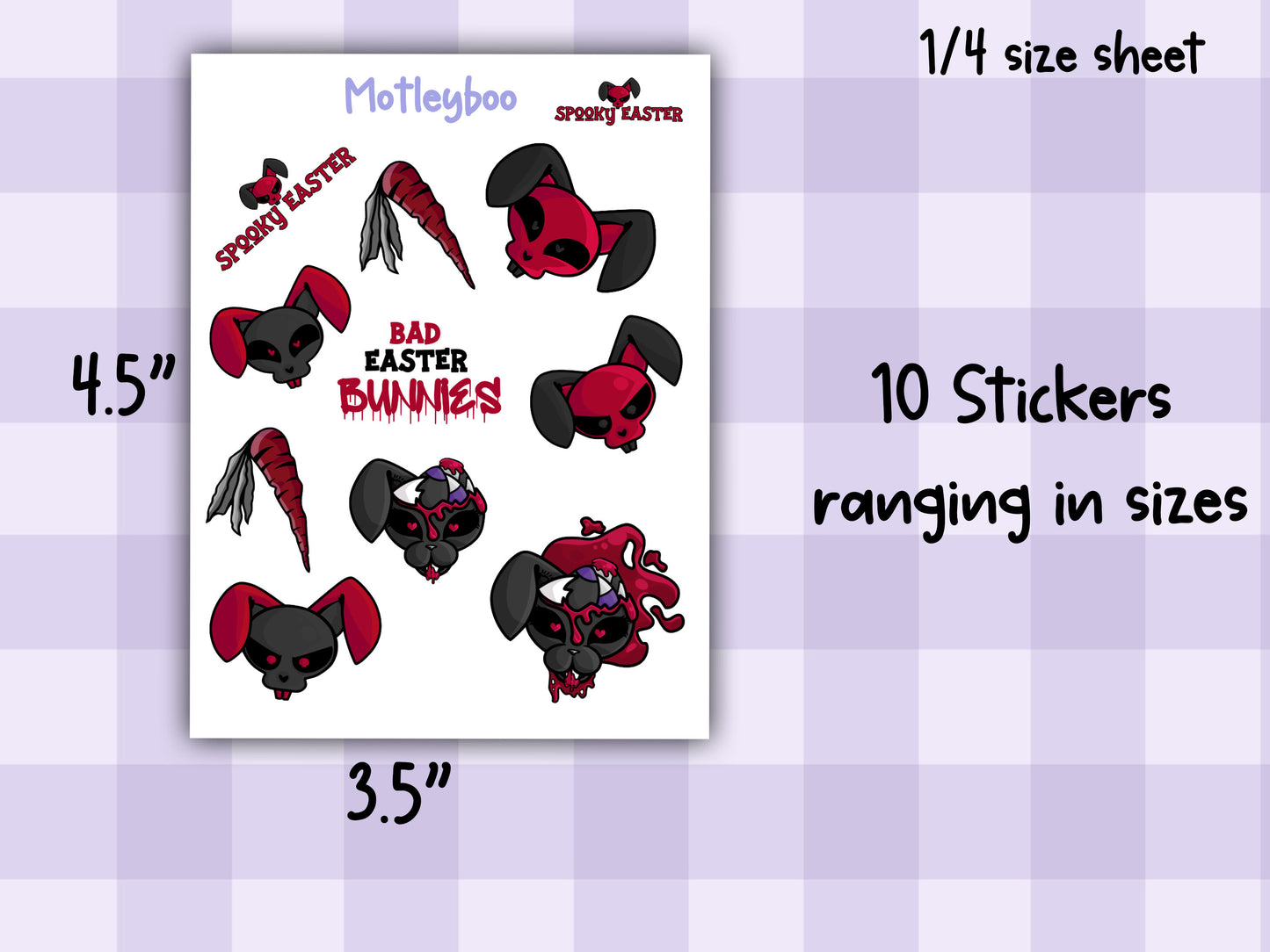 Gothic easter stickers, goth spring eggs, journaling deco, spring season, stickers for Easter