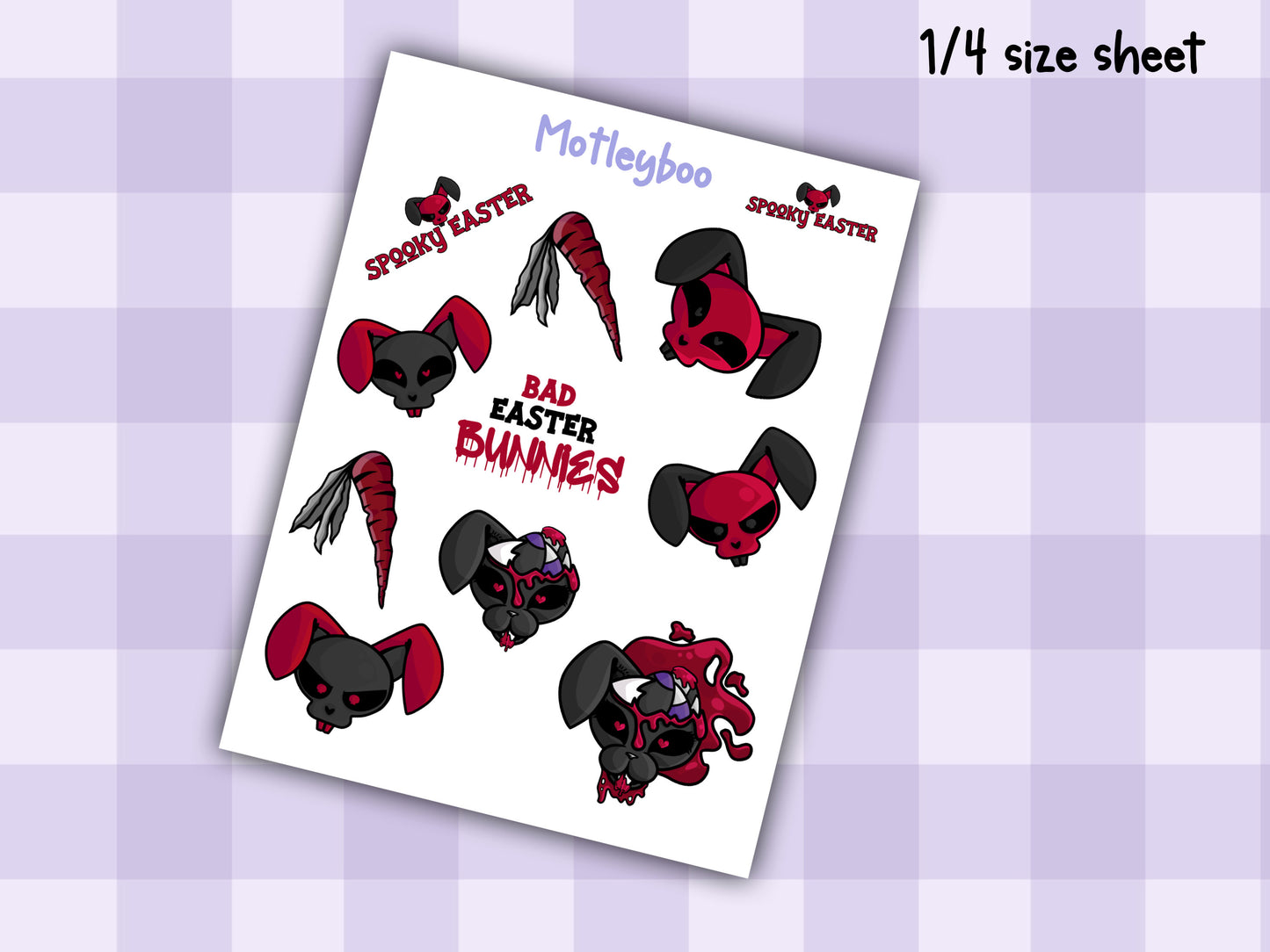 Gothic easter stickers, goth spring eggs, journaling deco, spring season, stickers for Easter