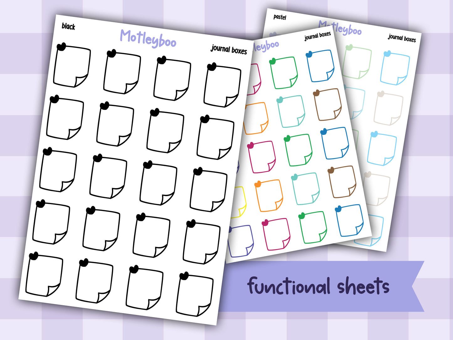 Functional planner boxes for any size planning, vertical and A5 planner