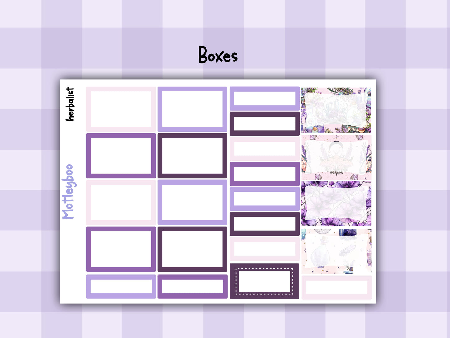 Weekly Planner Sticker Kit,Witchy Celestial Vertical Planning Stickers, Herbalist
