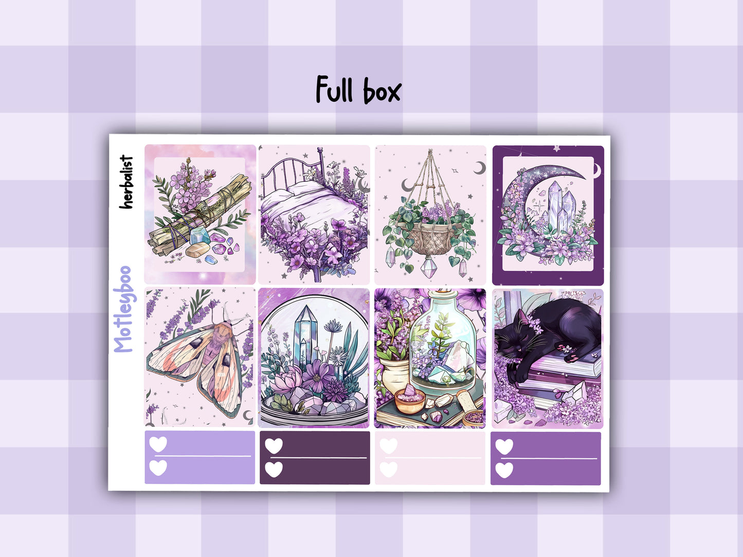 Weekly Planner Sticker Kit,Witchy Celestial Vertical Planning Stickers, Herbalist