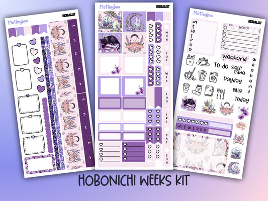 Hobonichi weeks, sticker kit, hobonichi planner, herb stickers, witch planner, pagan stickers, planner stickers, witch sticker, witchcraft