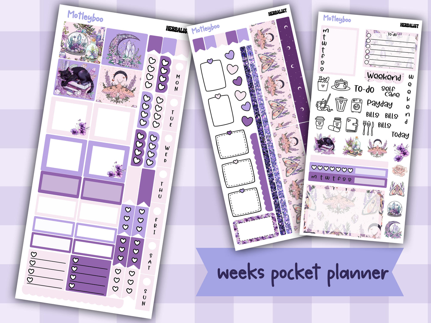 Hobonichi weeks, sticker kit, hobonichi planner, herb stickers, witch planner, pagan stickers, planner stickers, witch sticker, Herbalist