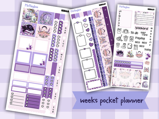 Hobonichi weeks, sticker kit, hobonichi planner, herb stickers, witch planner, pagan stickers, planner stickers, witch sticker, Herbalist
