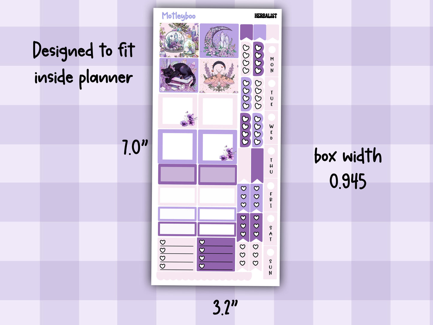 Hobonichi weeks, sticker kit, hobonichi planner, herb stickers, witch planner, pagan stickers, planner stickers, witch sticker, Herbalist