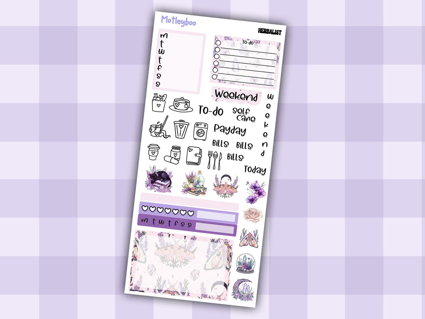 Hobonichi weeks, sticker kit, hobonichi planner, herb stickers, witch planner, pagan stickers, planner stickers, witch sticker, Herbalist