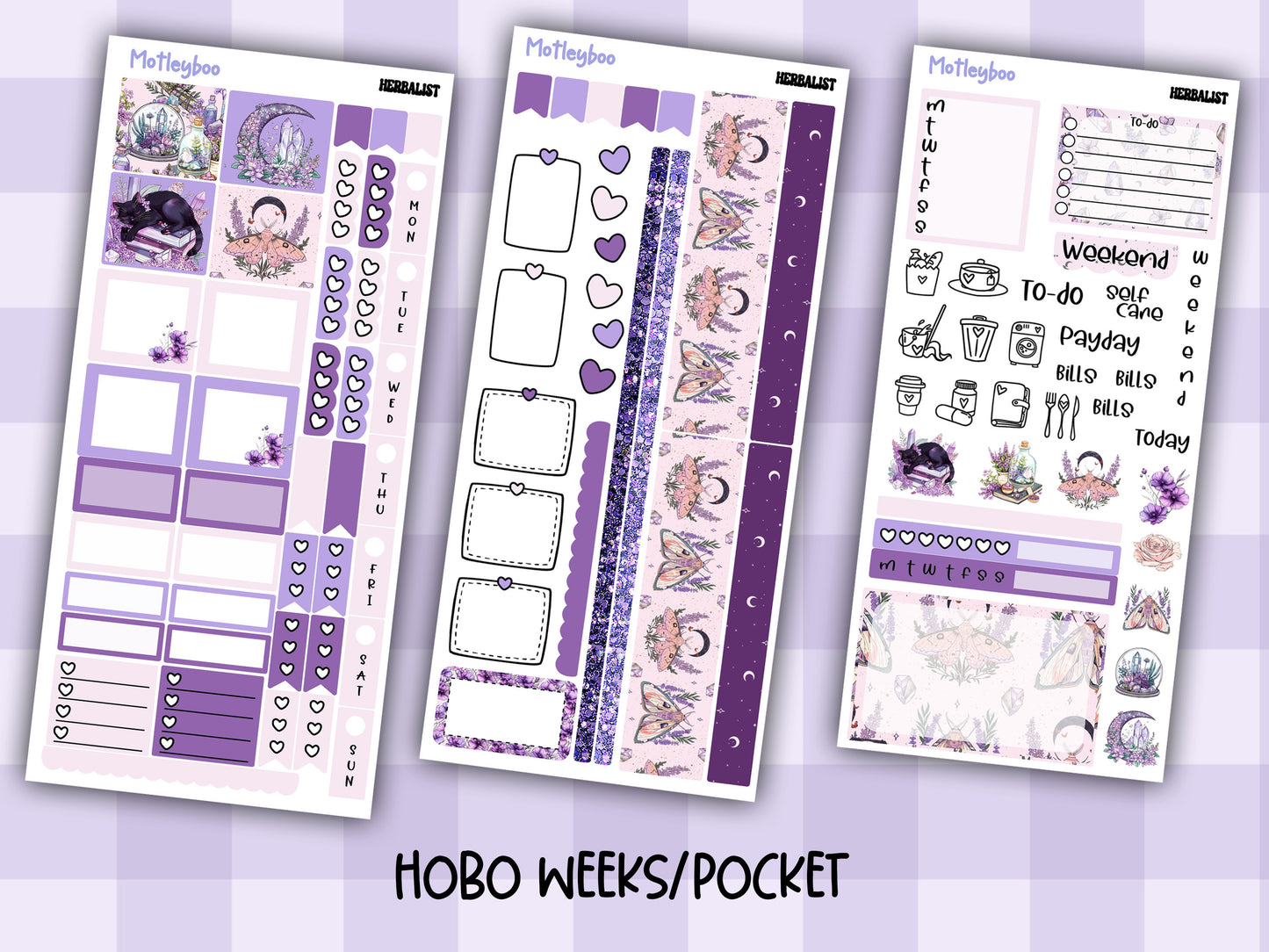 Hobonichi weeks, sticker kit, hobonichi planner, herb stickers, witch planner, pagan stickers, planner stickers, witch sticker, Herbalist