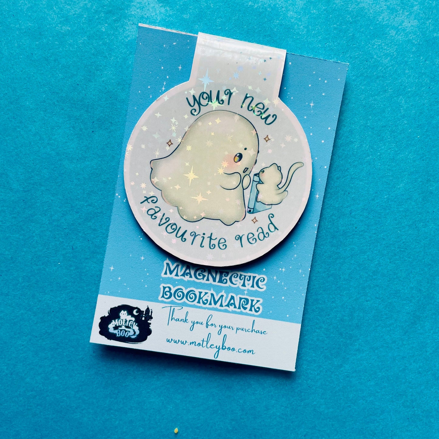 Your new favourite read magnetic bookmark, gifts for book lovers, ghost bookmark, cute bookmark
