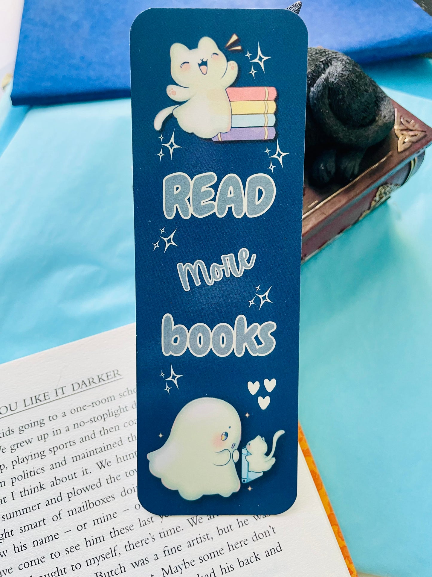 Read more books bookmark, gifts for book lovers, ghost bookmark, cute bookmark