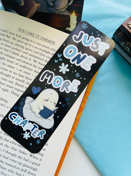 Just one more chapter bookmark, gifts for book lovers, ghost bookmark, cute bookmark