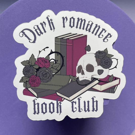 Dark romance book club die cut sticker, dark romance, gothic romance, gifts for, book nerds, book lovers, bookish, vinyl sticker, book club