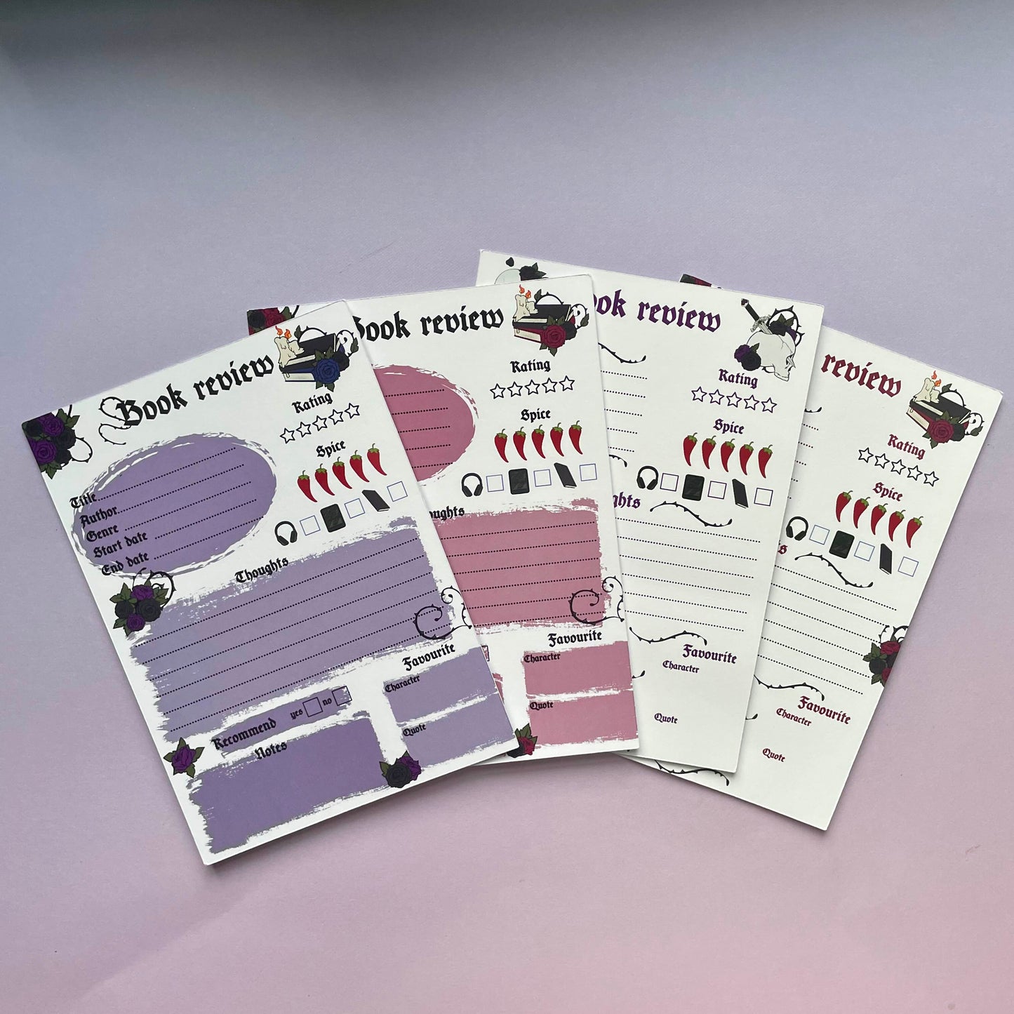 Book review card inserts, bookish stickers, gifts for, book lovers, book nerds, gothic romance, skulls & books, in my dark romance era