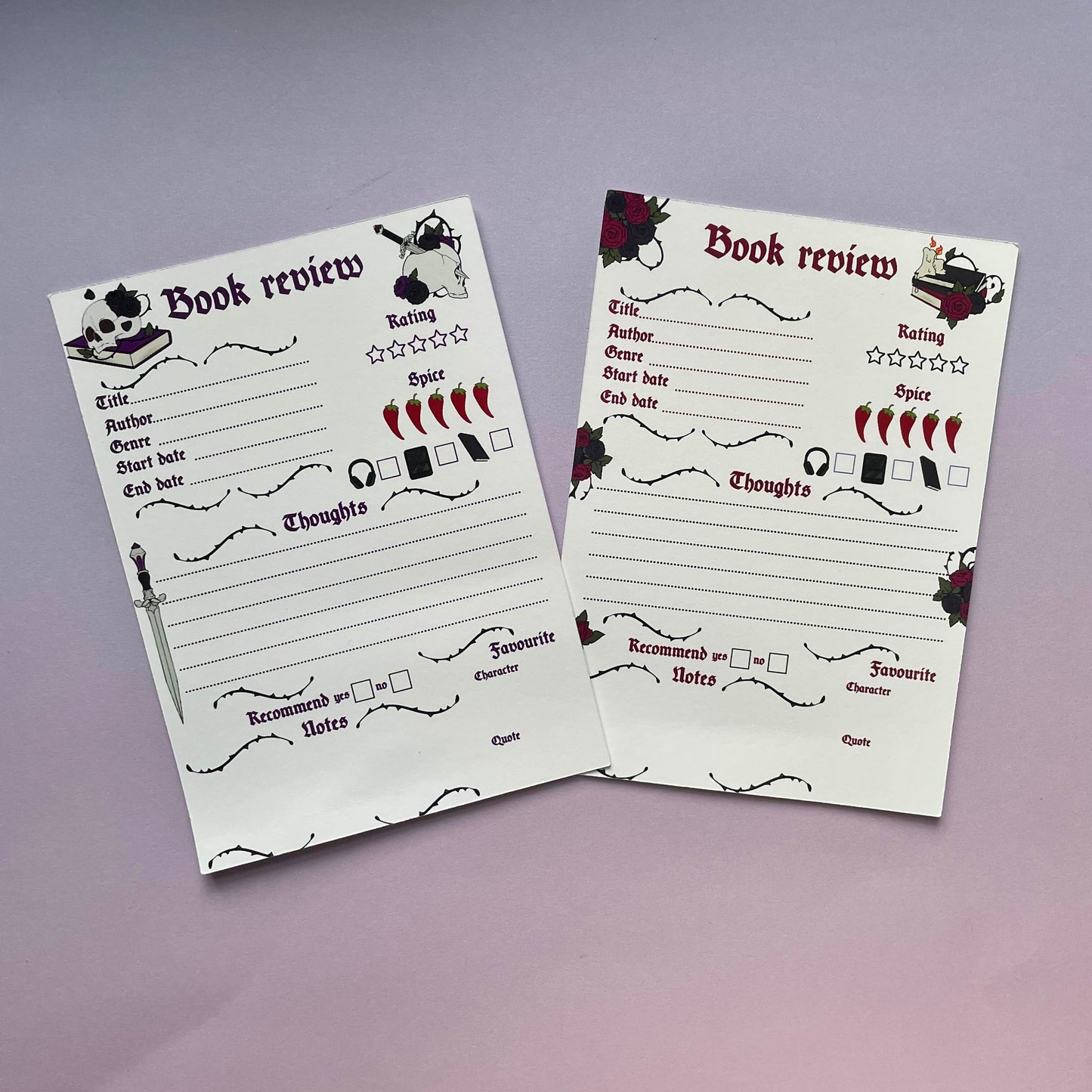 Book review card inserts, bookish stickers, gifts for, book lovers, book nerds, gothic romance, skulls & books, in my dark romance era