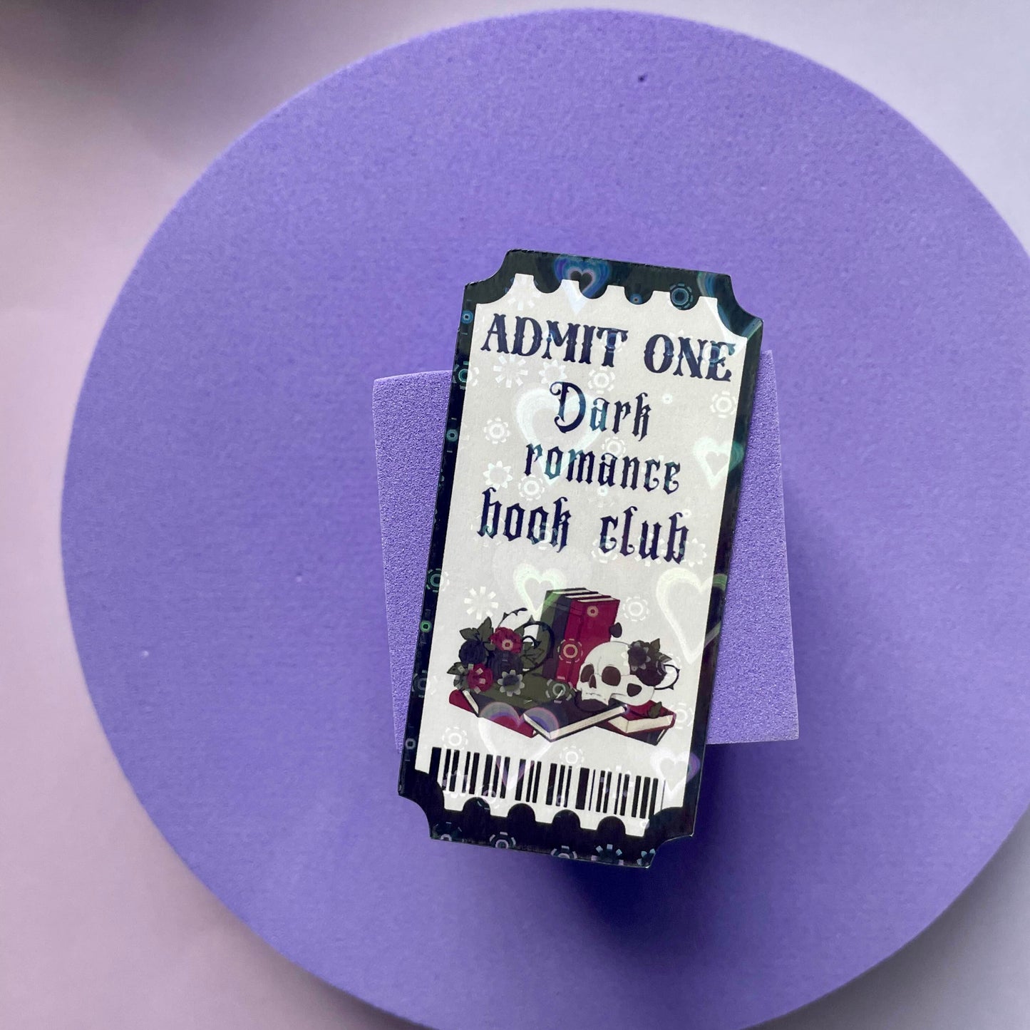 Dark romance book club ticket die cut sticker, dark romance, gothic romance, gifts for, book nerds, book lovers, bookish, vinyl sticker, book club (Copy)