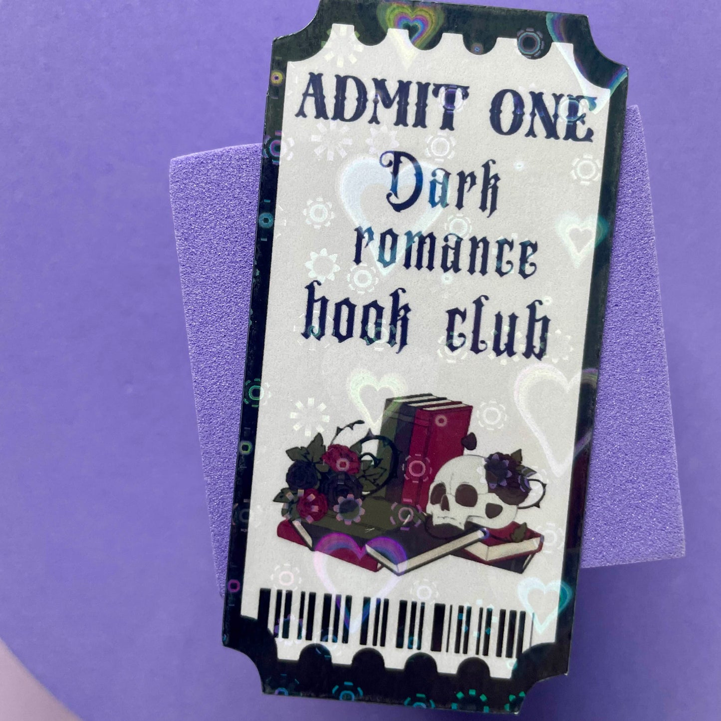 Dark romance book club ticket die cut sticker, dark romance, gothic romance, gifts for, book nerds, book lovers, bookish, vinyl sticker, book club (Copy)