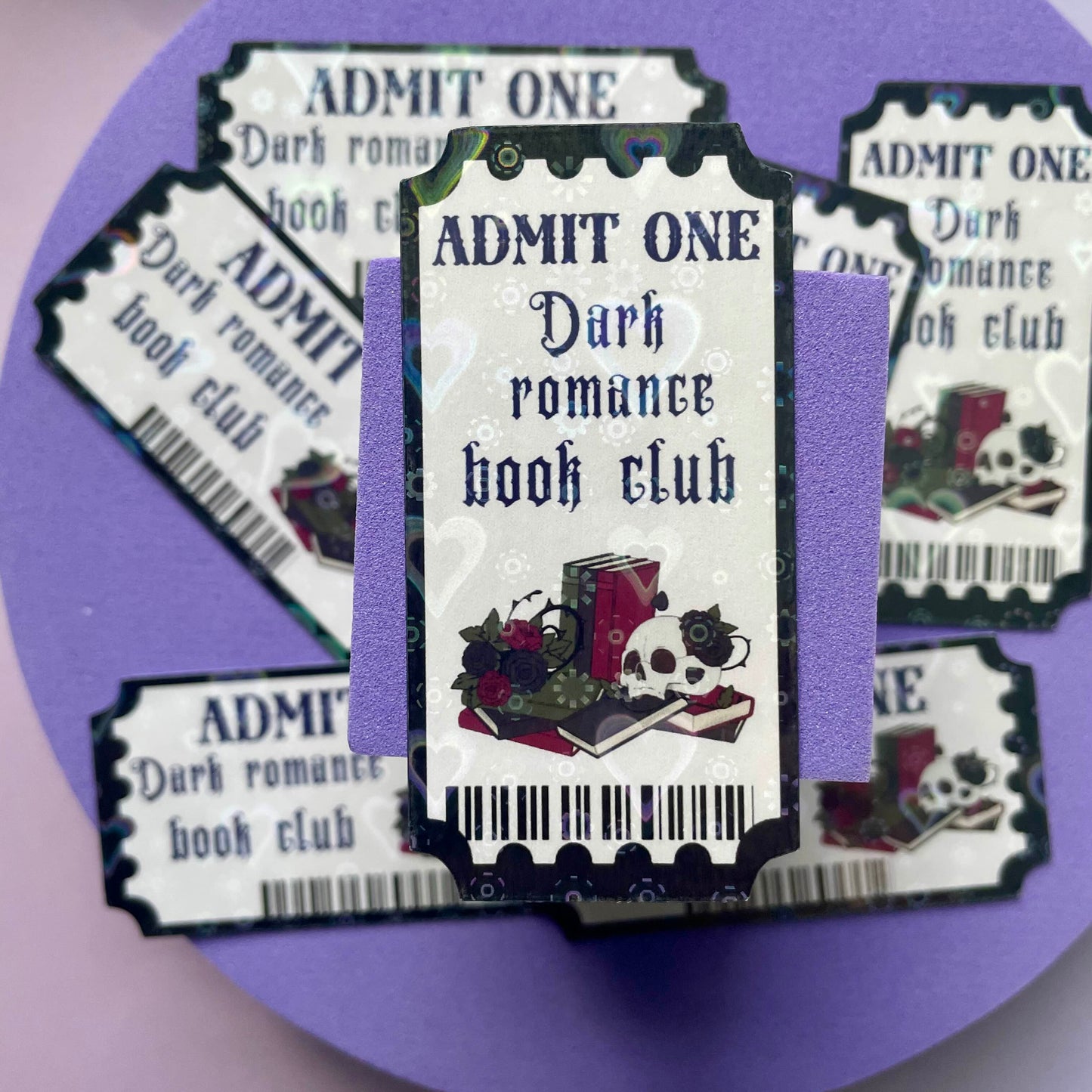 Dark romance book club ticket die cut sticker, dark romance, gothic romance, gifts for, book nerds, book lovers, bookish, vinyl sticker, book club (Copy)