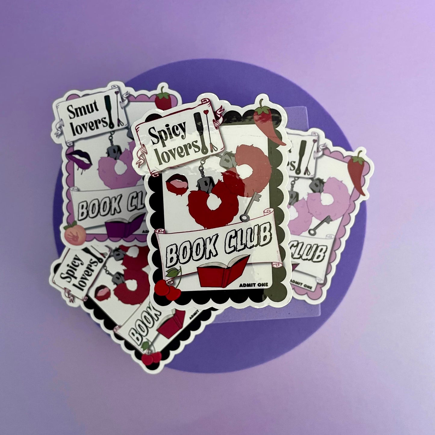 spicy book lovers club die cut , kindle and laptop sticker, gifts for bookish spicy smut book lovers, vinyl and laminated, journaling
