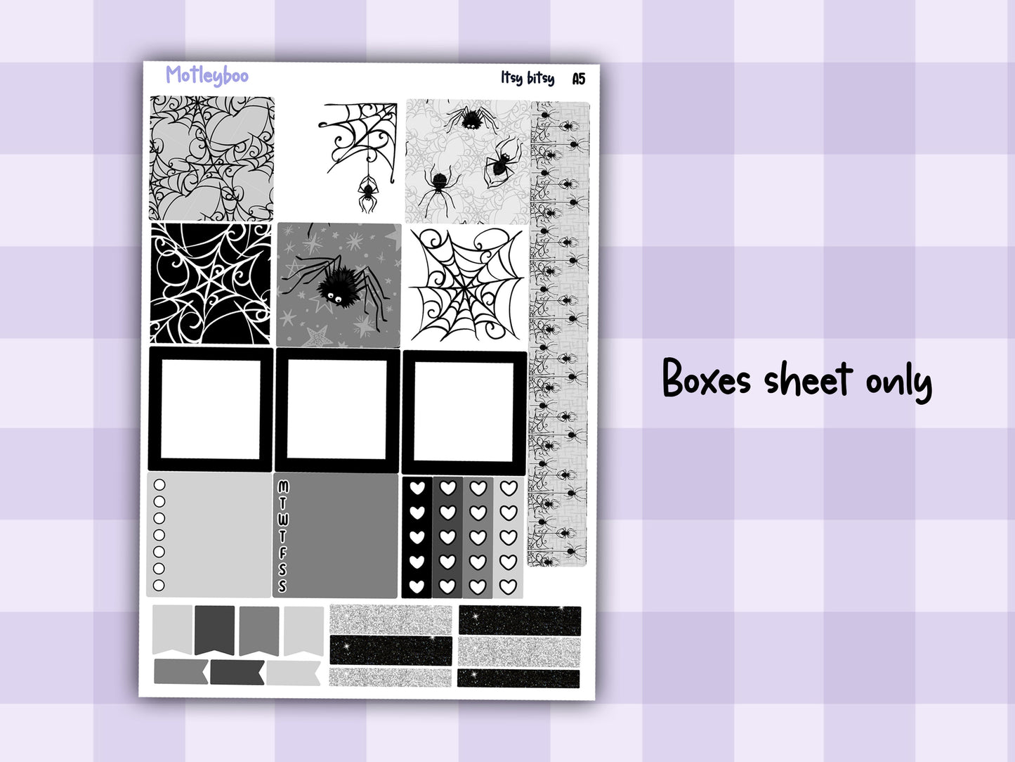 Hobonichi cousin, weekly planner sticker kit, Itsy bitsy