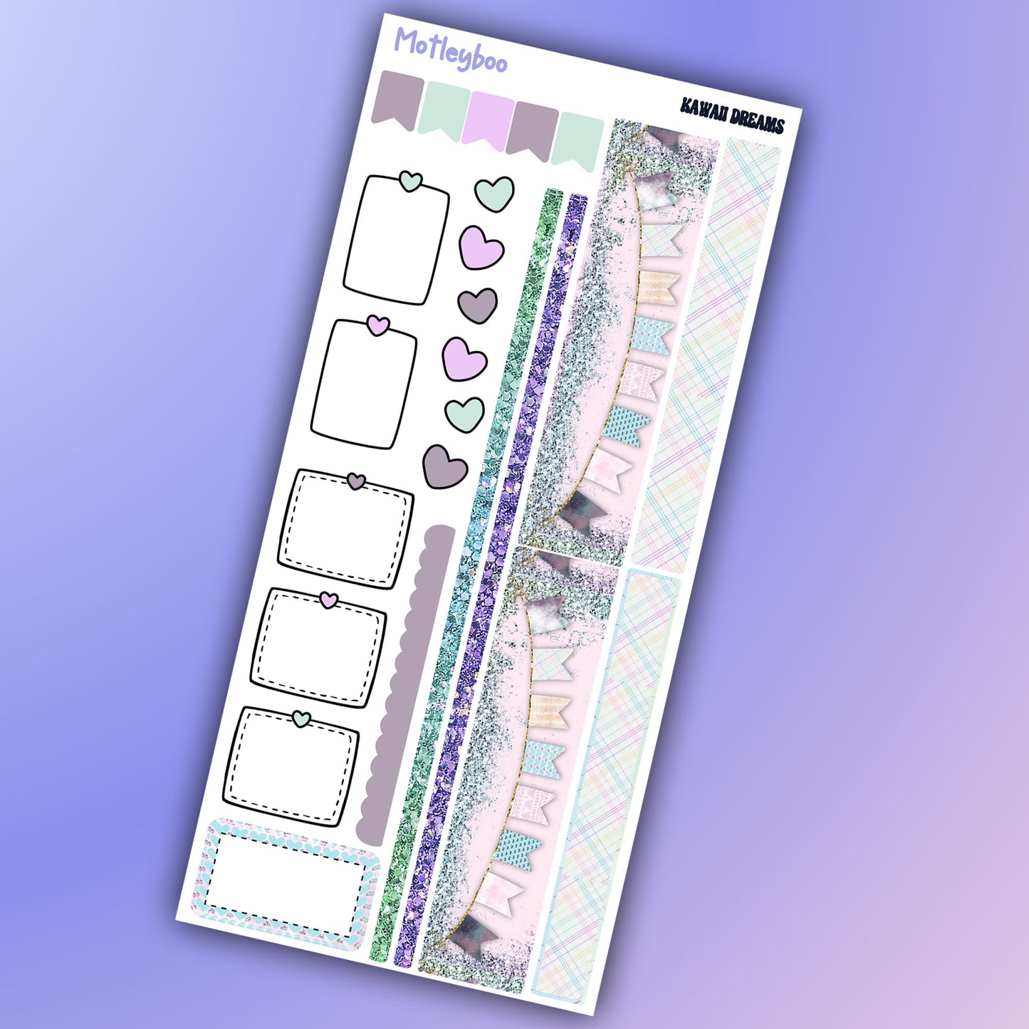 Hobonichi weeks weekly planner sticker kit, kawaii planner, kawaii stickers, kawaii dreams