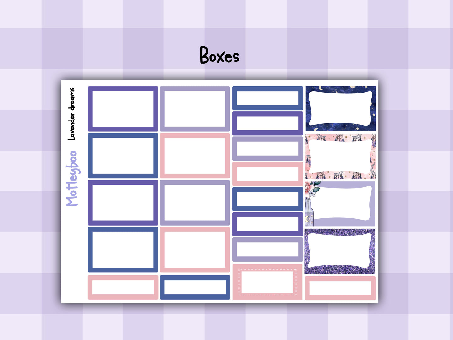 Weekly Planner Sticker Kit, Spooky witchy Vertical Planning Stickers, Lavender dreams