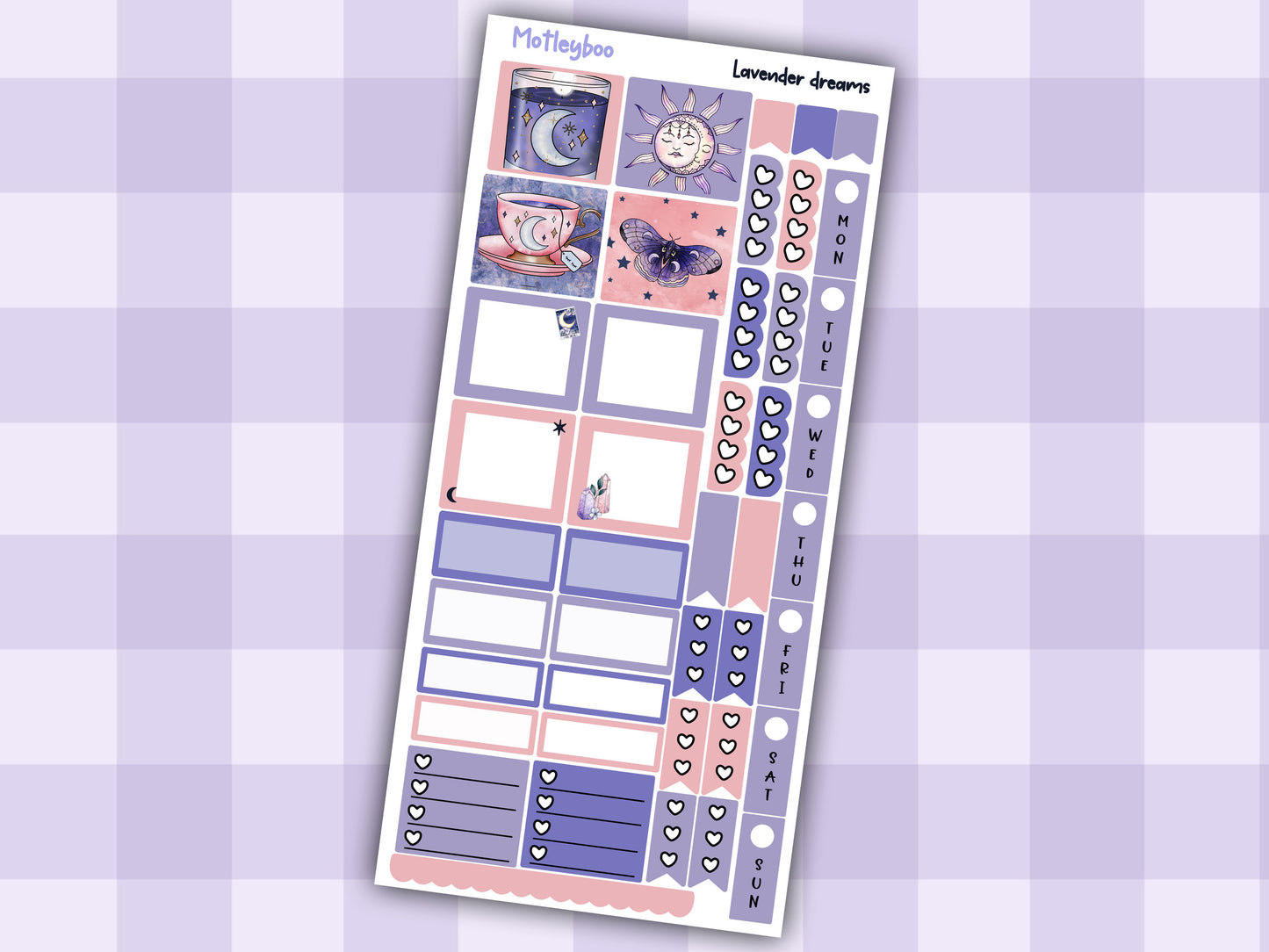 Hobonichi weekly planner kit, planner kit, cute stickers, celestial stickers, mystic, witchcraft stickers, sweet dream stickers, mystical