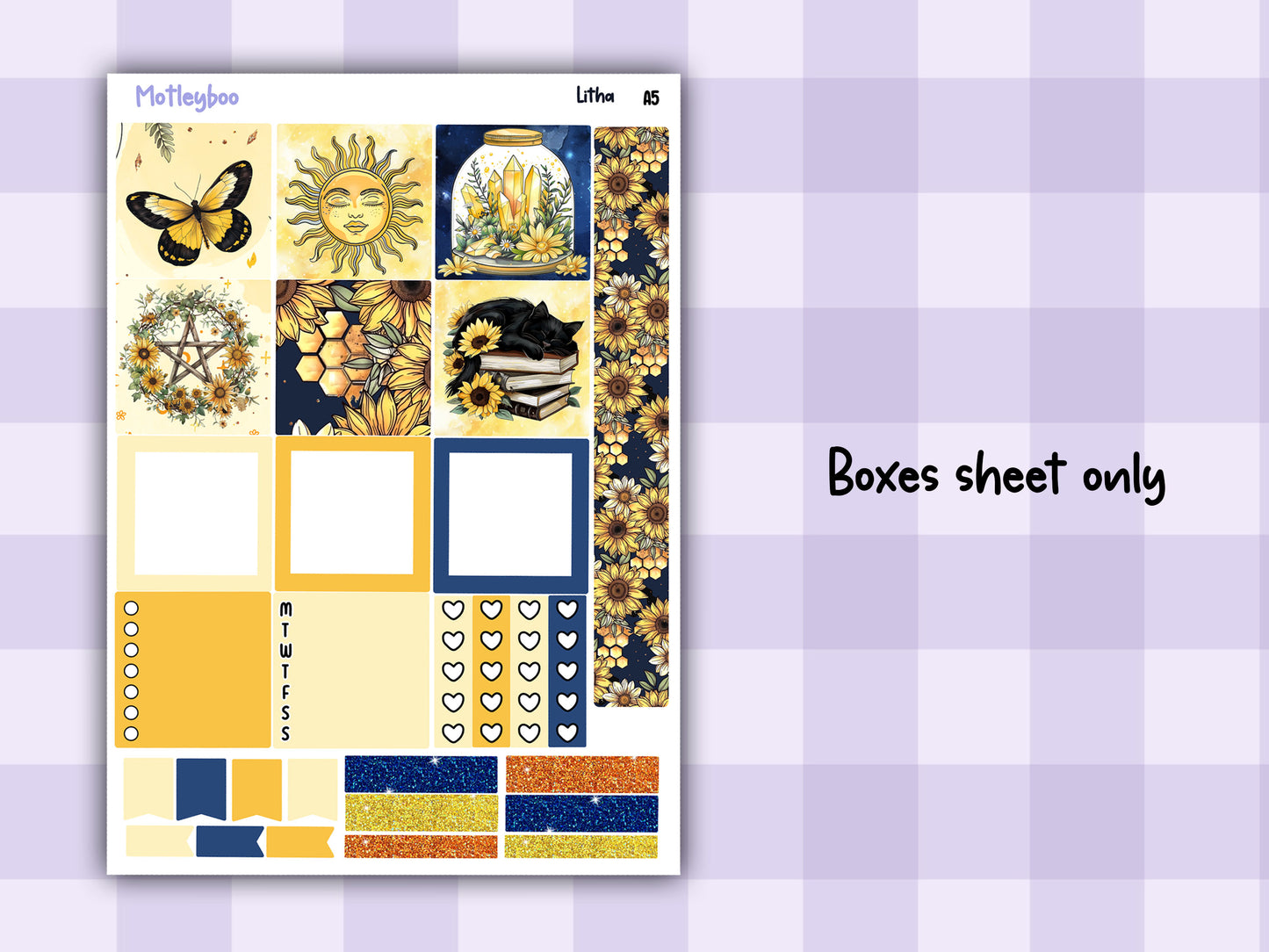 A5 Hobonichi cousin planner sticker kit, Summer planner stickers, hobonichi cousin, Litha