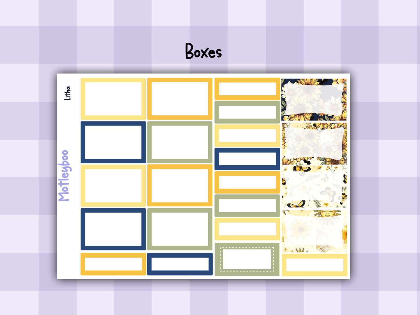 Weekly Planner Sticker Kit, Summer Solstice Celestial Vertical Planning Stickers, Litha