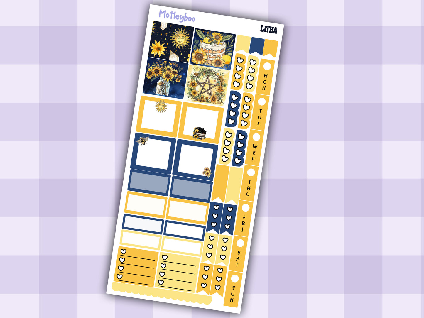 Hobonichi weeks weekly planner sticker kit, Summer season planner stickers, Litha
