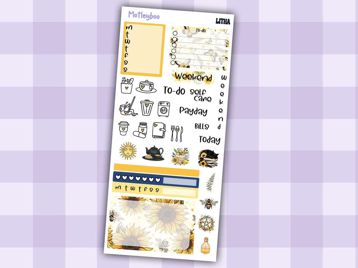 Hobonichi weeks weekly planner sticker kit, Summer season planner stickers, Litha