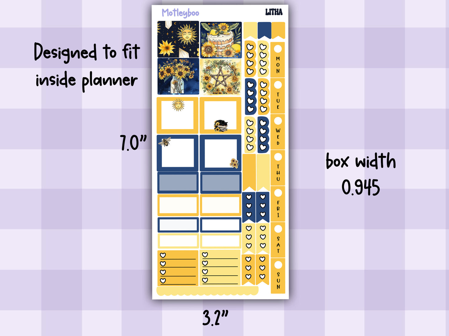 Hobonichi weeks weekly planner sticker kit, Summer season planner stickers, Litha