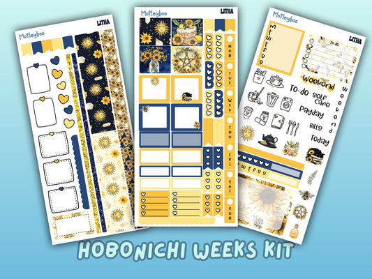 Hobonichi weeks, planner sticker kit, planner stickers, litha stickers, journal stickers, pagan stickers, summer solstice, midsummer