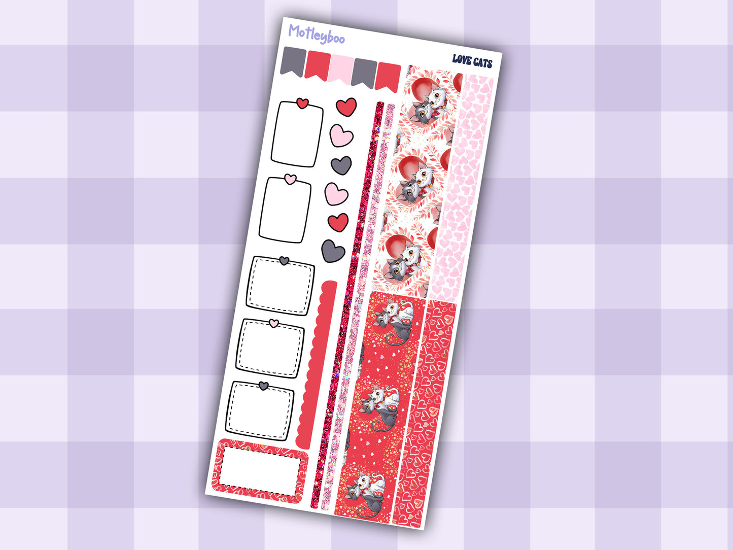 Valentines day hobonichi weeks, sticker kit, hobonichi planner, cute stickers, hobonichi functional stickers, small planner stickers, love