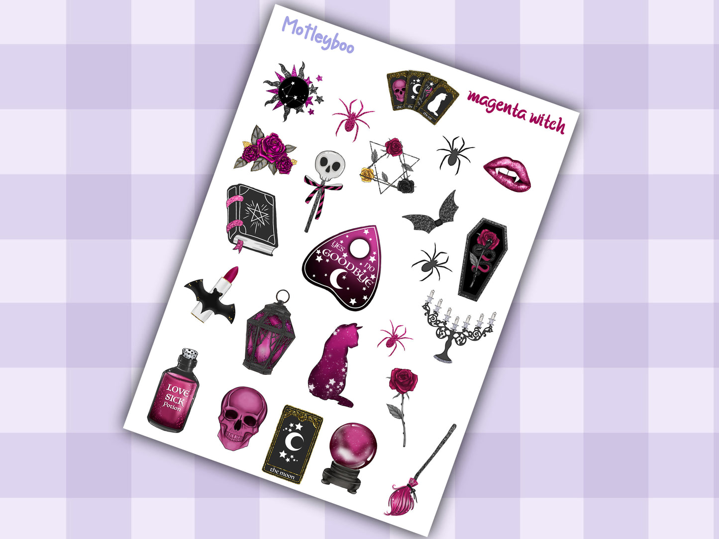 planner sticker sheet, halloween stickers, spooky stickers, vampire stickers, spooky gifts, deco stickers, goth stickers, Halloween gift