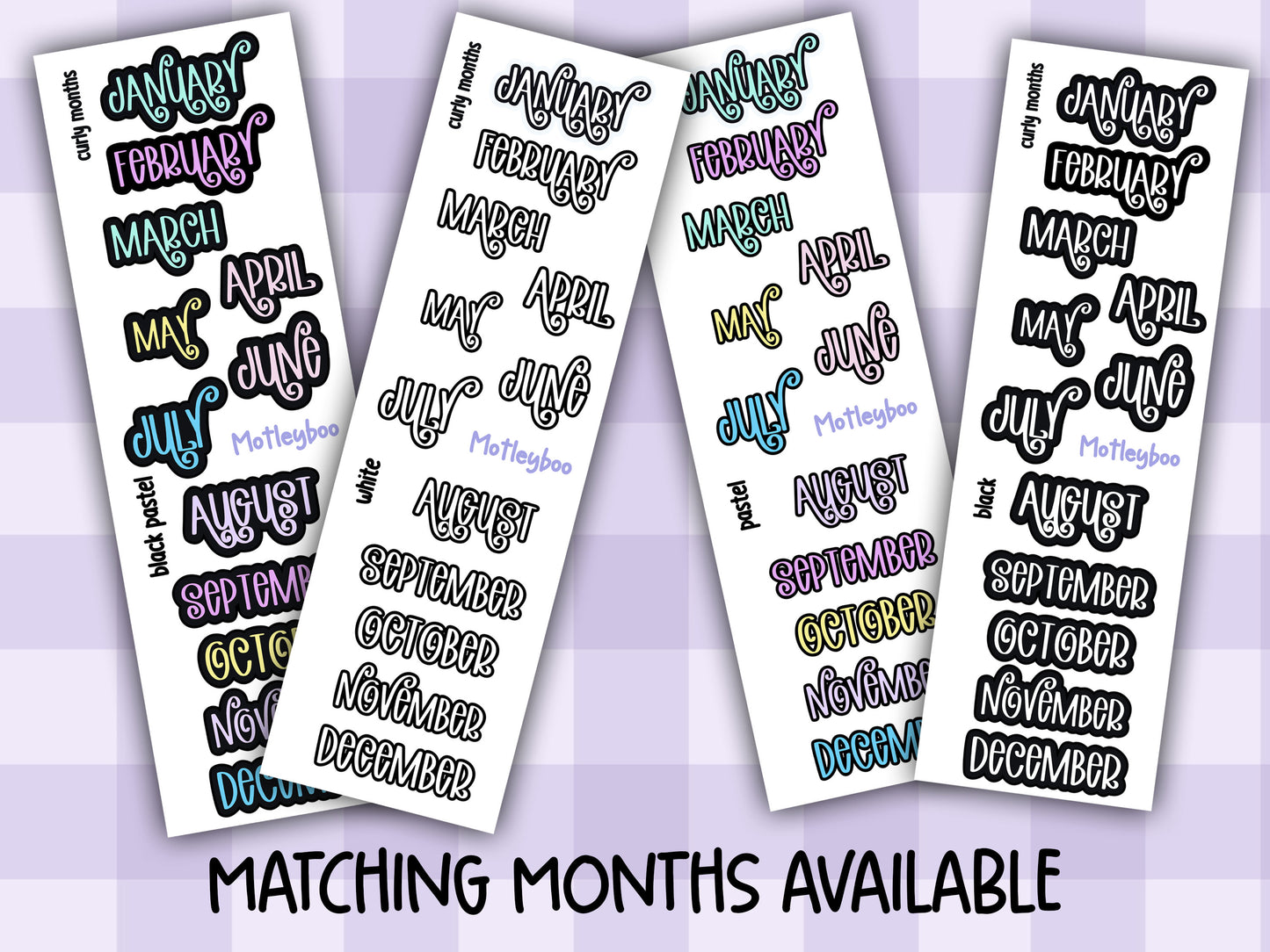 Weekday header date cover up stickers for vertical and A5 planners