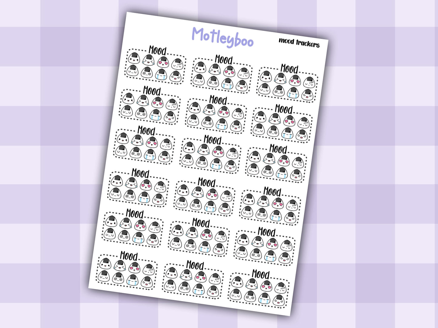 Mood tracker planner stickers, weekly planner stickers, black and white stickers, daily mood tracker stickers, how I feel today